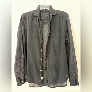 Frank & Eileen Featherweight Relaxed Button-Up Shirt Black